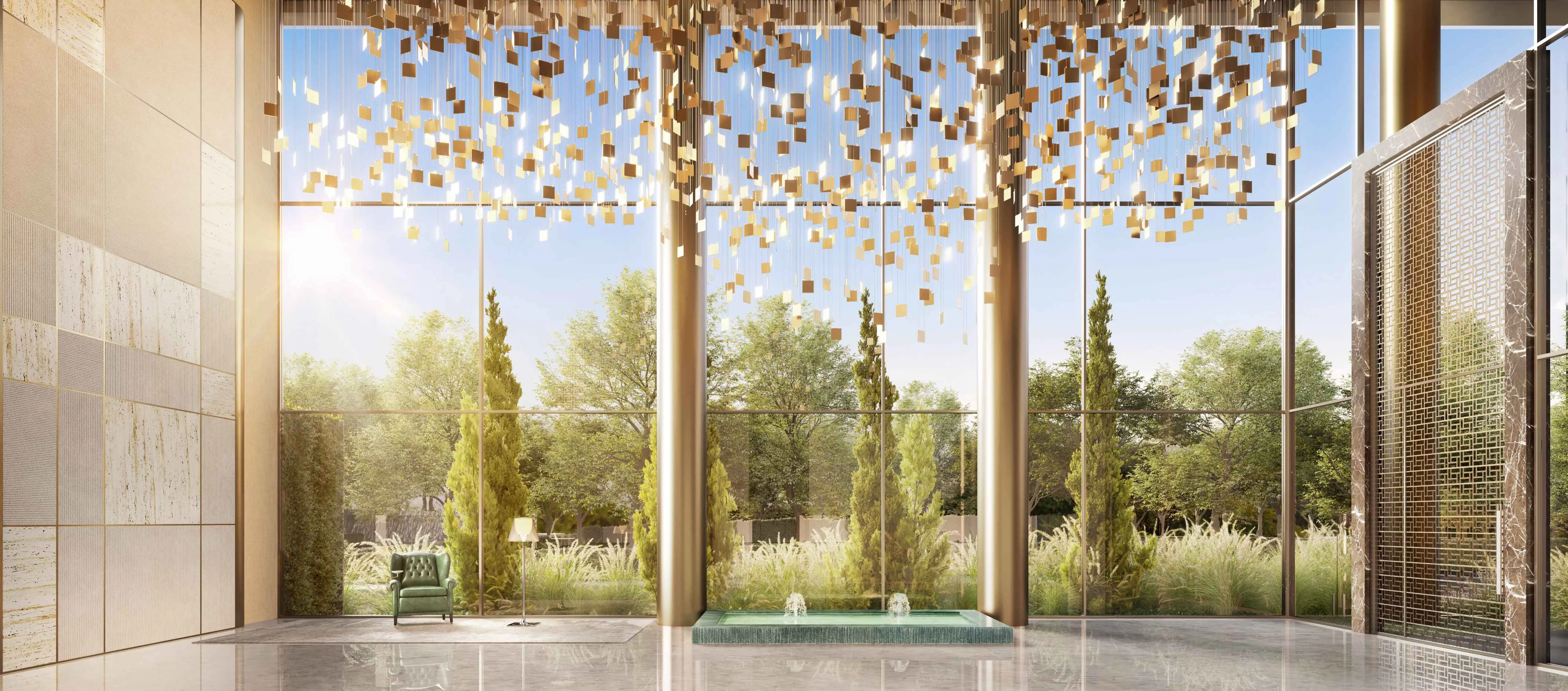 PERSPECTIVA ILUSTRADA DO LOBBY DA TORRE 1